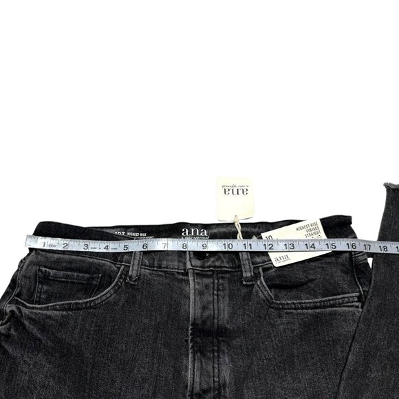 NWT A.N.A Highest Rise Vintage Straight Jeans Gray Size 10 Tall - Picture 6 of 12